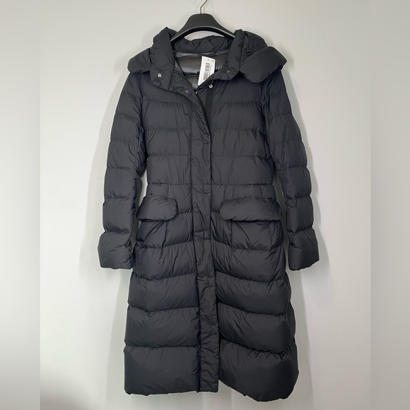 Uniqlo J+ Jil Sander Ultra Light Down Women's Hooded Long Coat Black - Picture 6 of 10